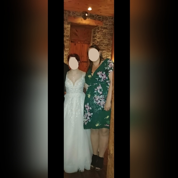 Wedding Dress with Cathedral Length Veil - Picture 2 of 7